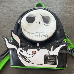 Disney Parks The Nightmare Before Christmas Jack Zero Loungefly Mini Backpack